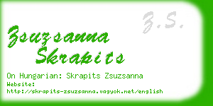 zsuzsanna skrapits business card